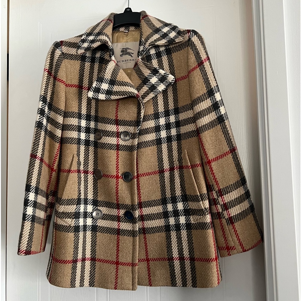 Burberry London Original Plaid Coat. 100% Lambswool. Worn twice.